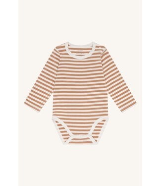 Hust and Claire Buller Body langarm Bambusviskose gestreift - Sunburn