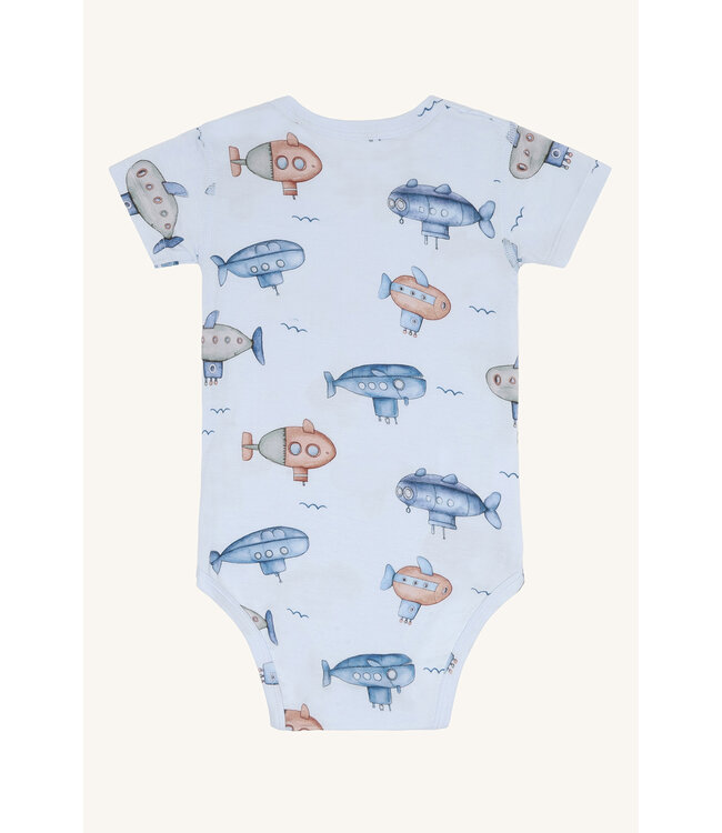 Hust and Claire Buller Body kurzarm Bambusviskose - Uboot - water