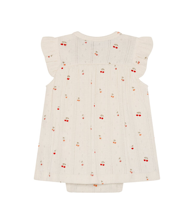 Fixoni Bodykleid kurzarm Kirschen aus Biobaumwolle