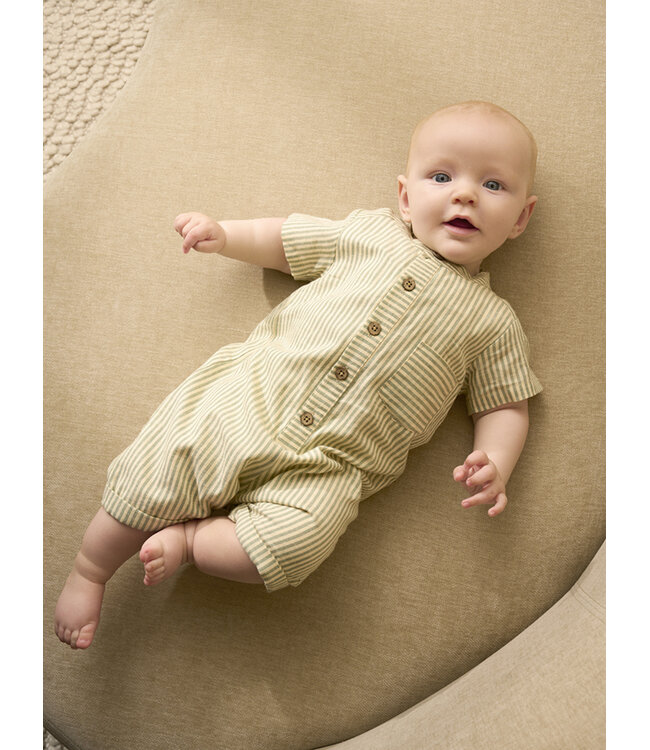 Fixoni Strampler kurarm aus leichter Biobaumwolle - mountain spring