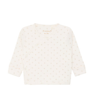 Fixoni Wickeljacke Baby aus Biobaumwolle gerippt - gardenia