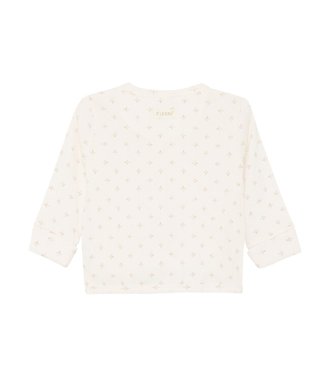 Fixoni Wickeljacke Baby aus Biobaumwolle gerippt - gardenia