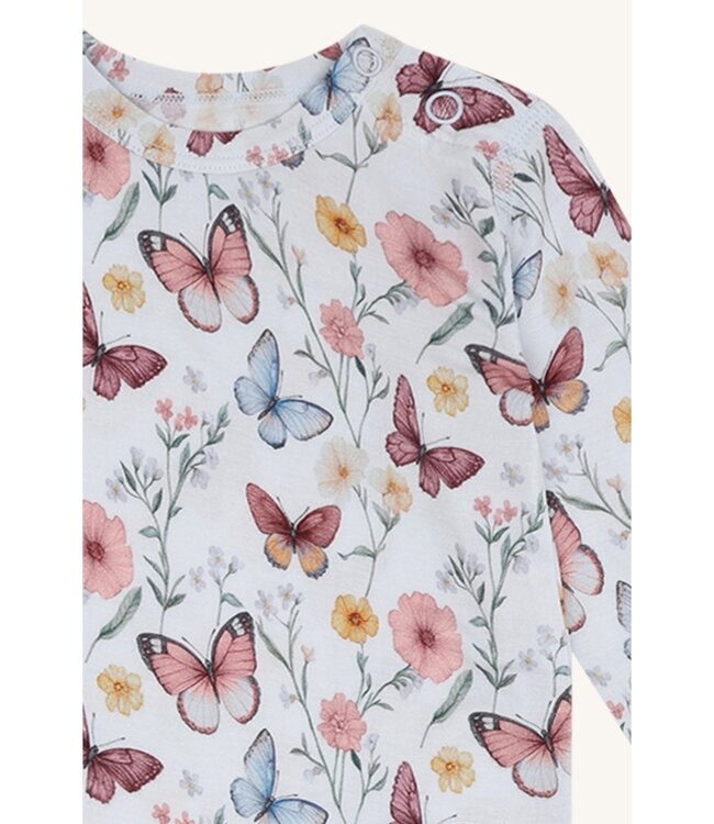 Hust and Claire Buller Body langarm Bambusviskose - Schmetterling - water