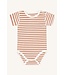 Hust and Claire Buller Body kurzarm Bambusviskose gestreift - Sunburn