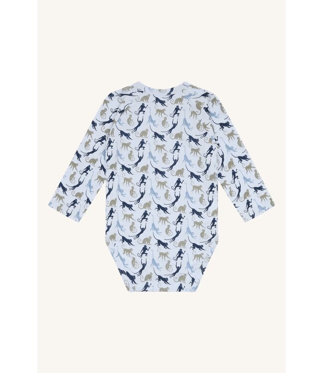 Hust and Claire Buller Wickelbody langarm Bambusviskose - Monkey Sun