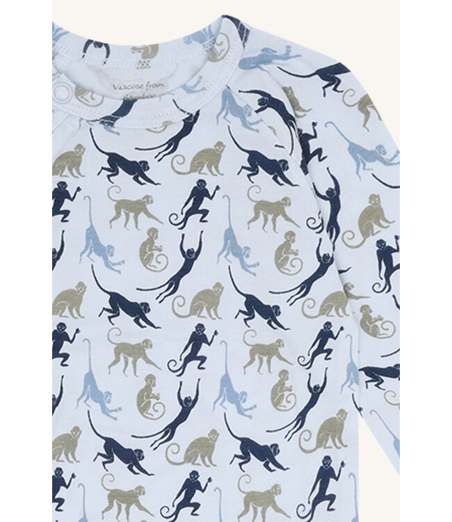 Hust and Claire Buller Wickelbody langarm Bambusviskose - Monkey Sun