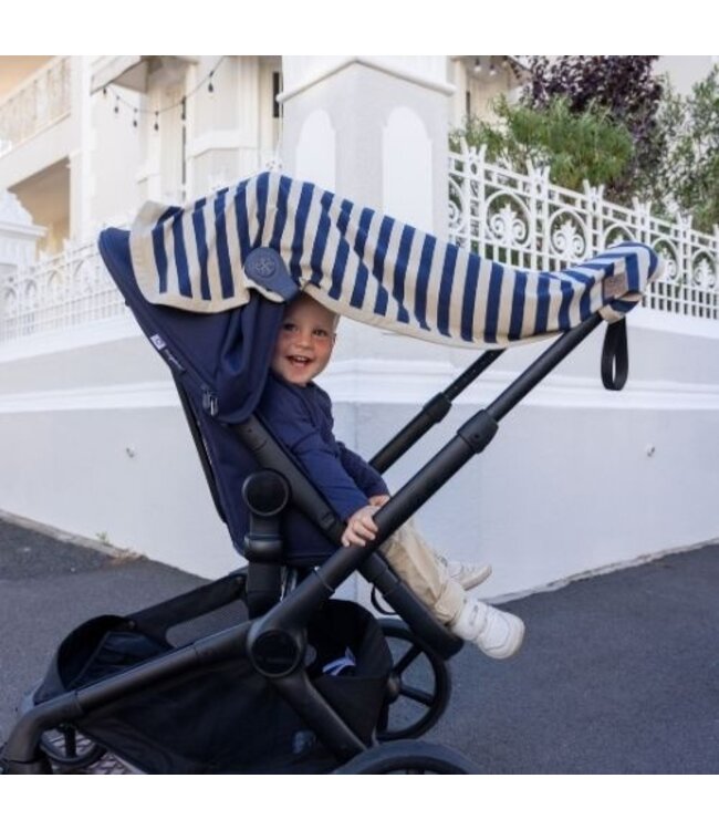 Cloby UV-Decke Navy Sandy Stripe UPF 50+