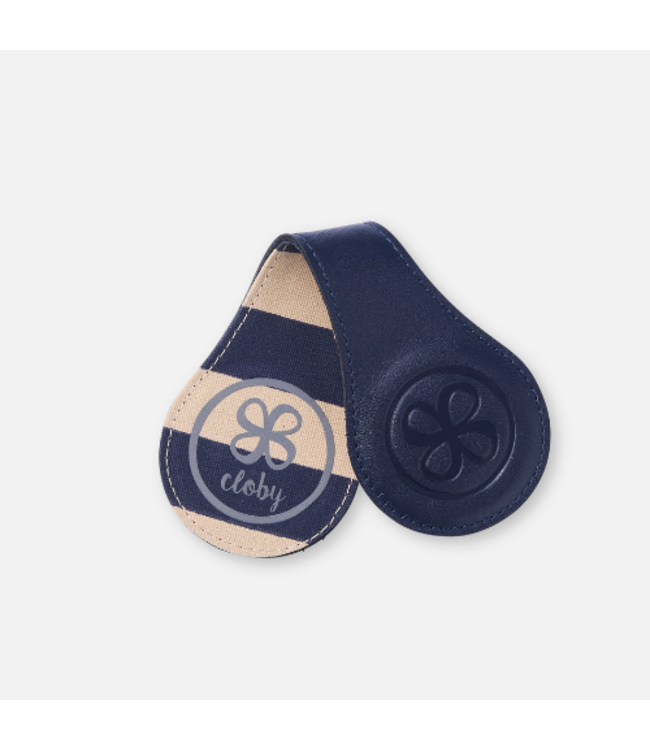 Cloby Magnetclips aus Leder Navy Blue