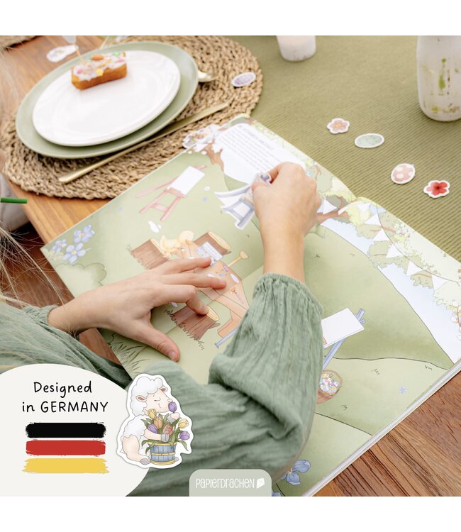 Papierdrachen Mein kreatives Osterwelt Heft – Malen, Rätseln, Stickern