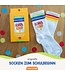 Papierdrachen Socken zur Einschulung – bunt – Endlich bin ich ein Schulkind