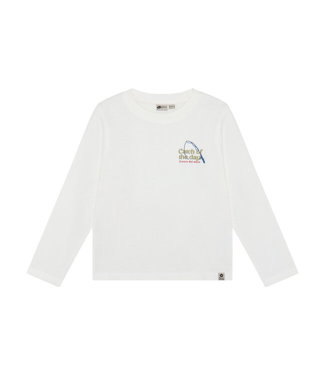Daily7 T-shirt Longsleeve Backprint Egret
