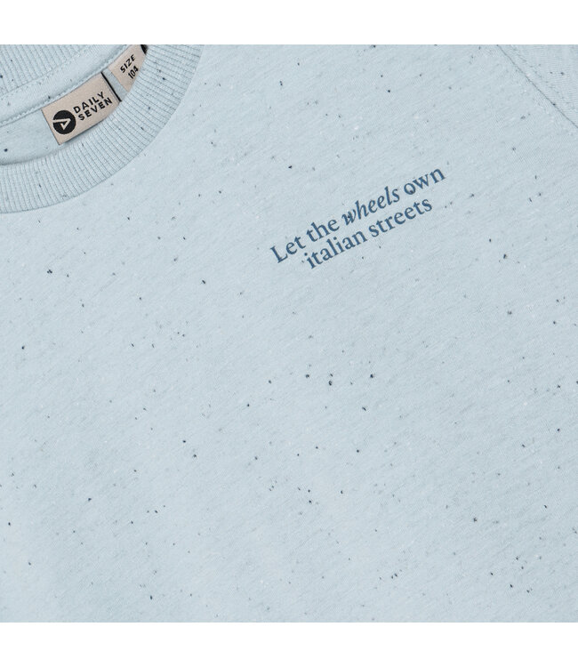 Daily7 T-shirt Italian Streets mit Rückenprint - Celestial Blue