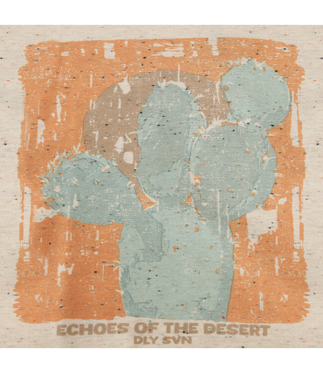 Daily7 T-shirt Print Kaktus - Echoes of the desert - Sandshell