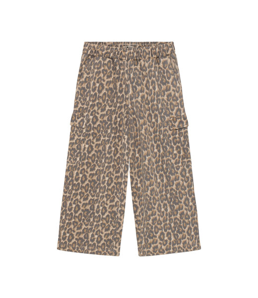 Daily7 Cargohose breit mit Animalprint