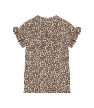 Daily7 T-shirt Dress Allover Print Sandshell