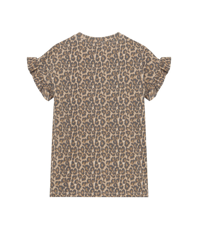 Daily7 Daily7 T-shirt Dress Allover Print Sandshell