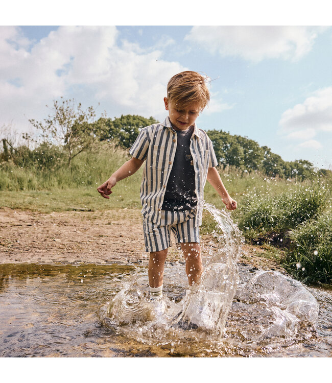 Daily7 Shorts gestreift aus leichter Baumwolle