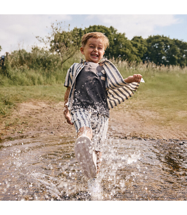 Daily7 Shorts gestreift aus leichter Baumwolle