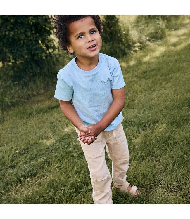 Daily7 T-shirt Italian Streets mit Rückenprint - Celestial Blue