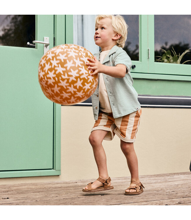 Daily7 Shorts Big Stripe aus Biobaumwolle - Sandstone