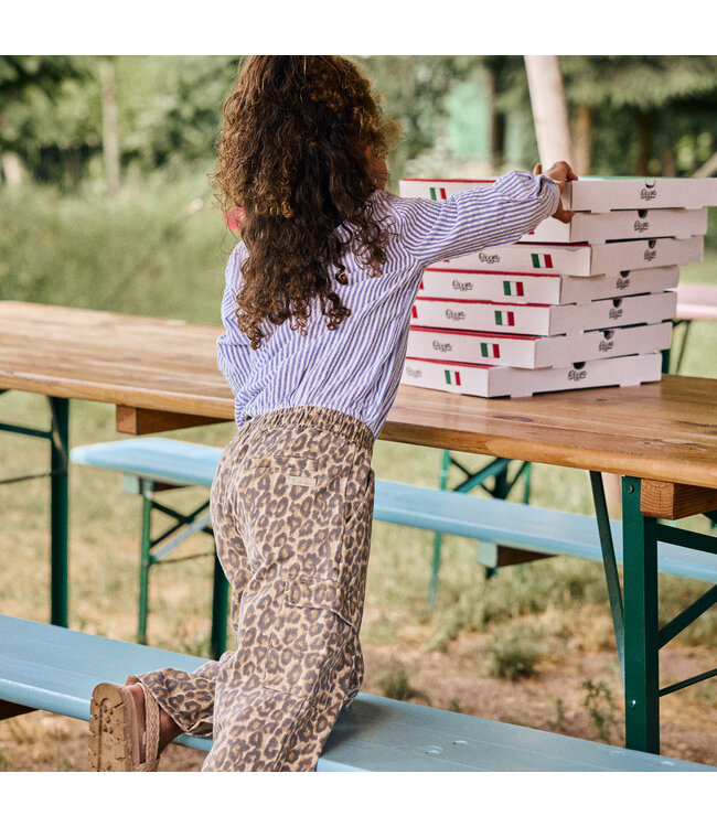 Daily7 Cargohose breit mit Animalprint