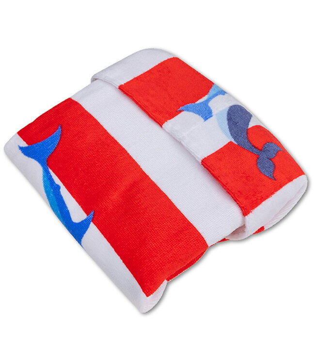 SWIM ESSENTIALS Strandponcho Wal und Schwertfisch - Baumwolle