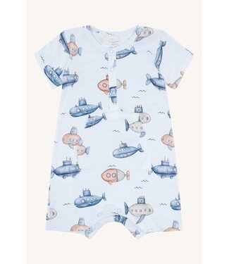 Hust and Claire Strampler Milu kurzarm aus Bambusviskose  - Uboot - water