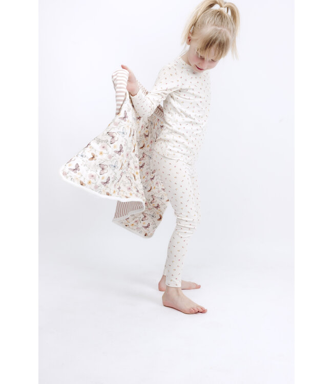 Hust and Claire Decke aus Bambusviskose Fubi Schmetterling - dusty rose