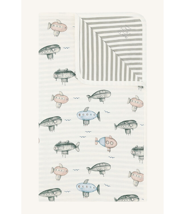 Hust and Claire Decke aus Bambusviskose Fubi U-Boot - forest fog