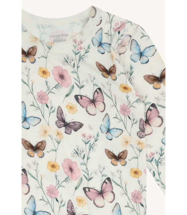 Hust and Claire Buller Body langarm Bambusviskose - Schmetterling - ivory