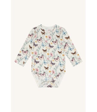 Hust and Claire Buller Body langarm Bambusviskose - Schmetterling - ivory