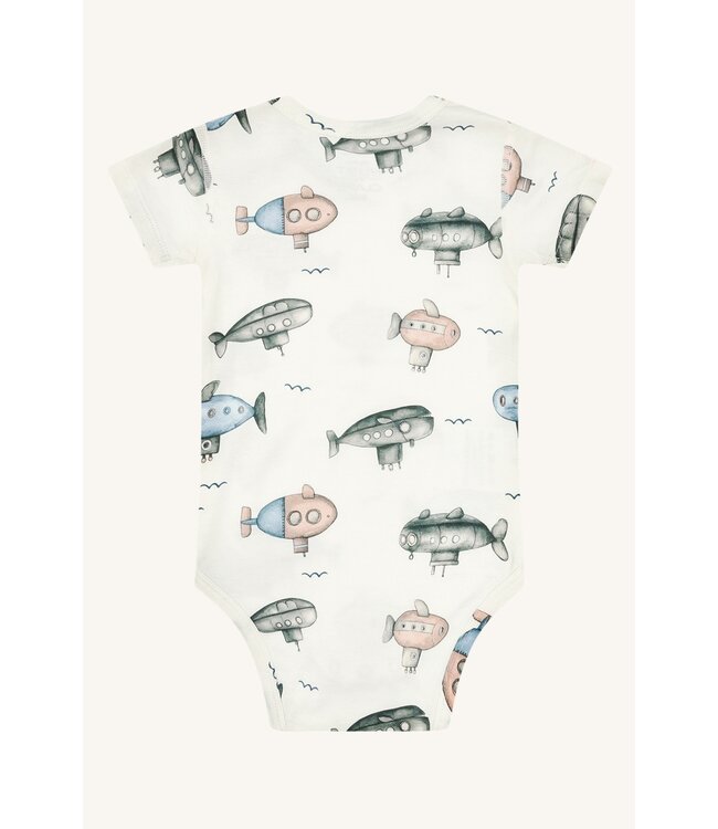 Hust and Claire Buller Body kurzarm Bambusviskose - Uboot - ivory