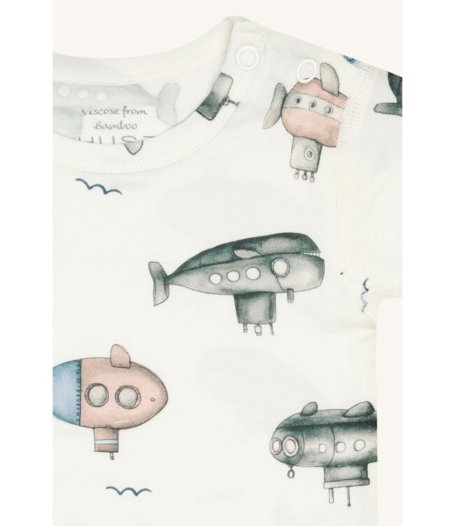 Hust and Claire Buller Body kurzarm Bambusviskose - Uboot - ivory