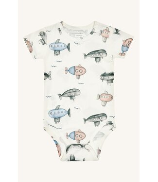 Hust and Claire Buller Body kurzarm Bambusviskose - Uboot - ivory