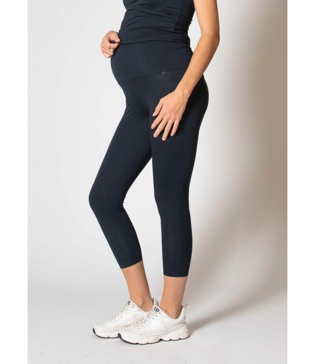 love2wait Leggings  3/4  Schwangerschaft - EcoVero Viskose - navy