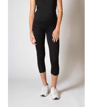 love2wait Leggings  3/4  Schwangerschaft - Tencel - schwarz