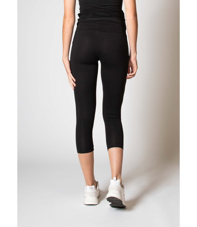 love2wait Leggings  3/4  Schwangerschaft - EcoVero Viskose - schwarz