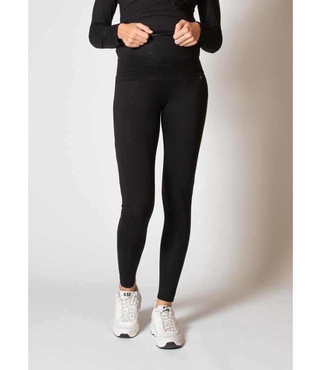 love2wait Leggings - Umstandsleggings - EcoVero Viskose - schwarz