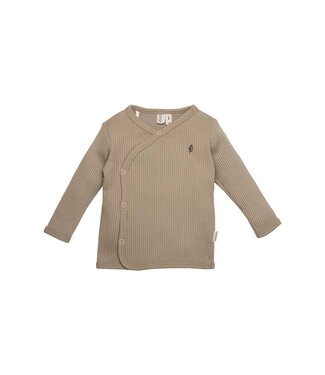 Bess Wickeljacke Baby aus Biobaumwolle gerippt - sand