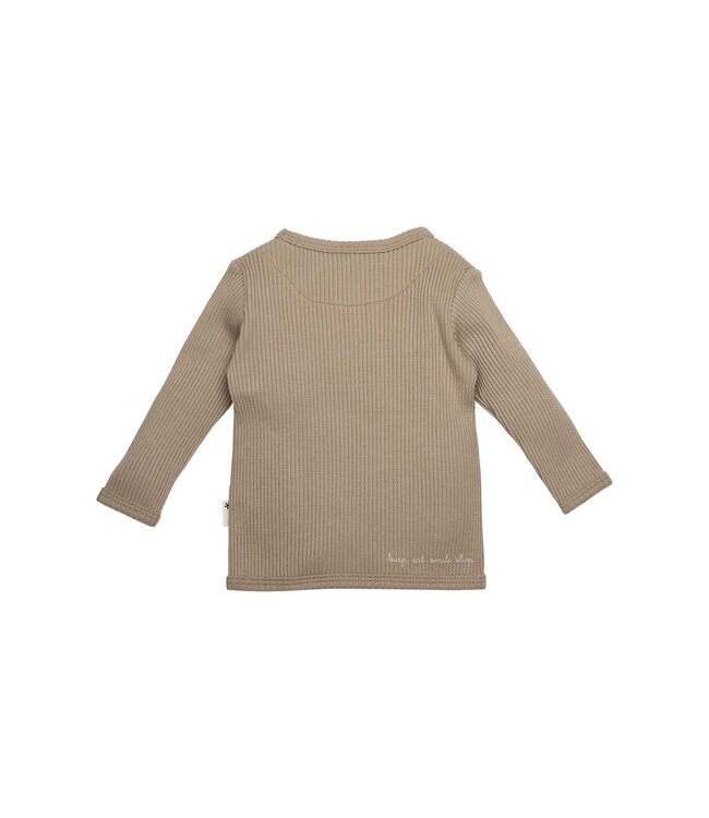 Bess Wickeljacke Baby aus Biobaumwolle gerippt - sand