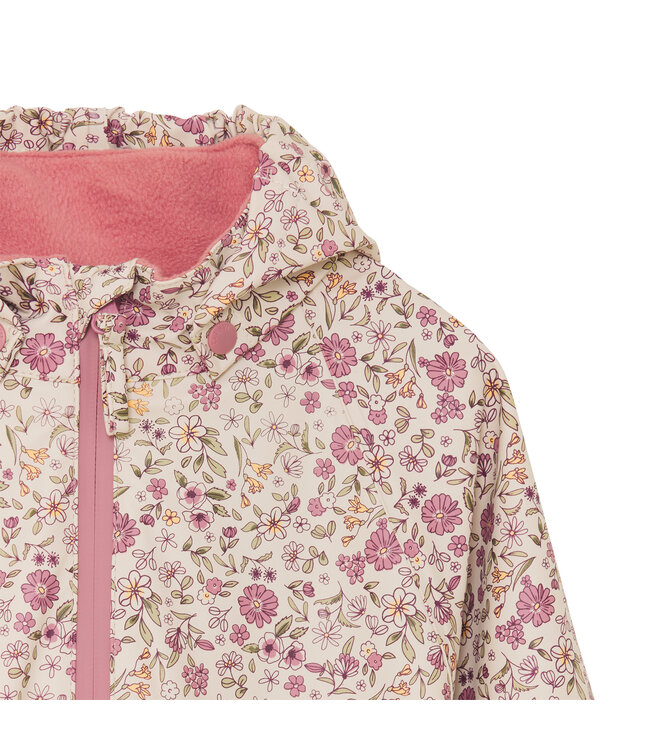CeLaVi Regen-Overall Blumen wasserdicht - perfectly pale