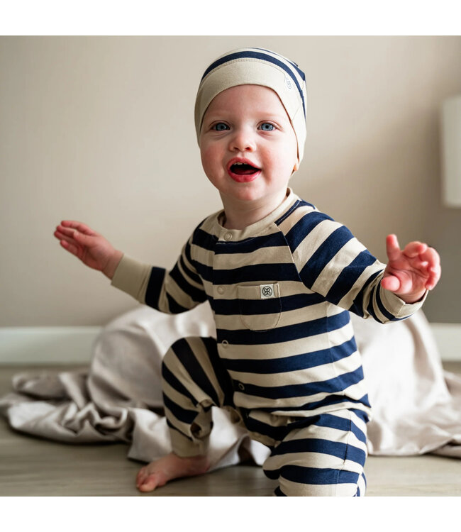 Cloby UV Baby-Overall Navy Stripe UPF50+