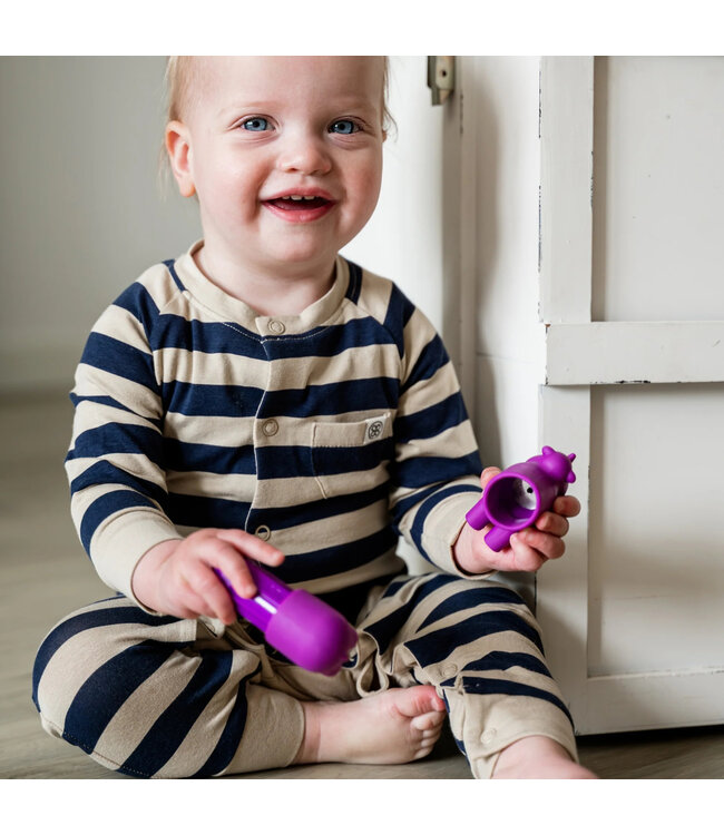Cloby UV Baby-Overall Navy Stripe UPF50+