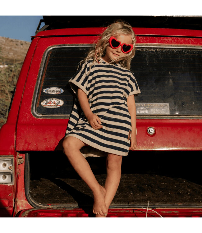 Cloby UV-Poncho Navy Sandy Stripe