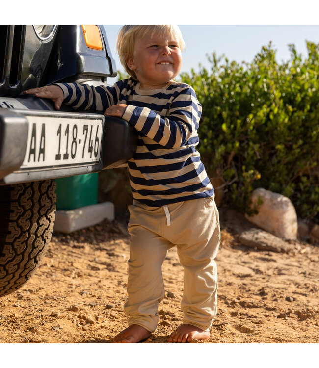 Cloby UV Langarmshirt UPF 50+ Navy Sandy Stripe