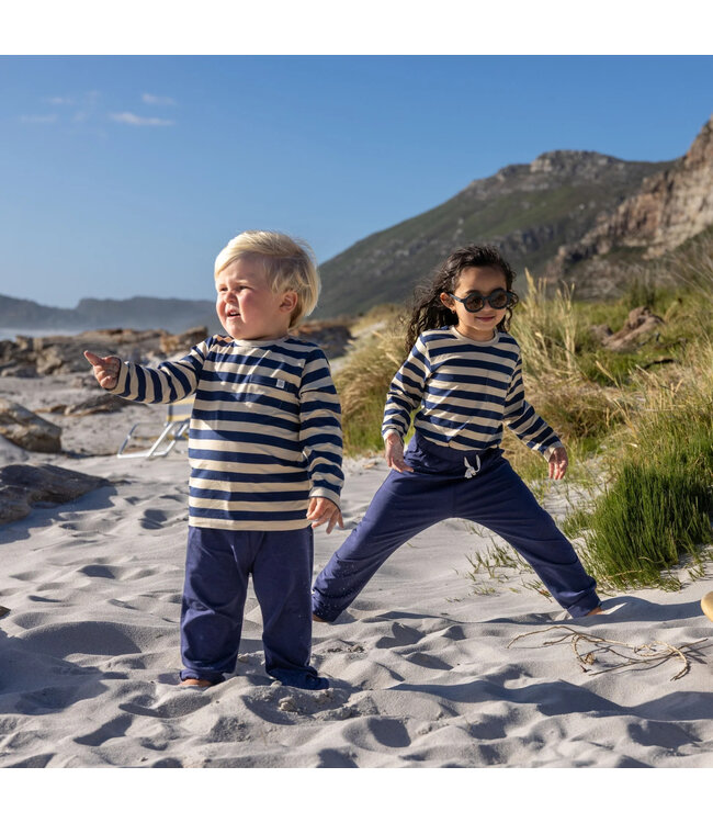 Cloby UV Langarmshirt UPF 50+ Navy Sandy Stripe