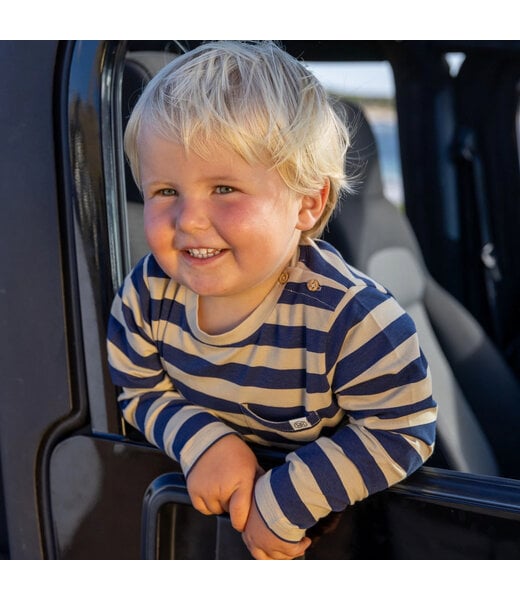 Cloby UV Langarmshirt UPF 50+ Navy Sandy Stripe