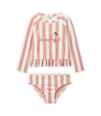 Liewood UV-Set Dagny mit Oberteil und Bikinihose gestreift UV40+