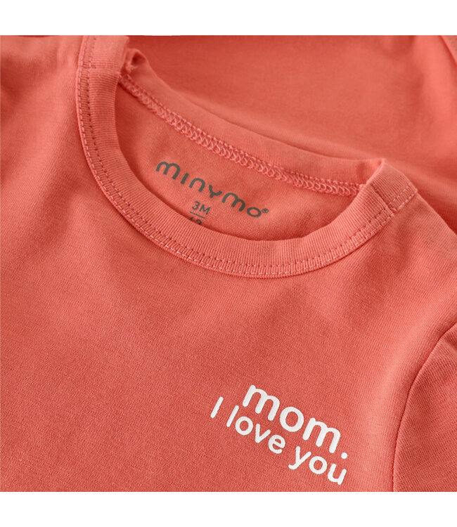 Minymo Body mitwachsend - Mom I love you - Biobaumwolle