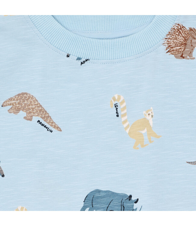 Minymo T-Shirt mit Tierdruck aus Biobaumwolle GOTS